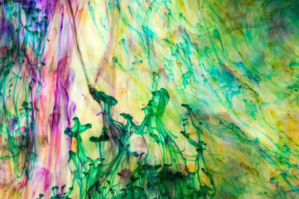 istock Acrylic colors and ink in water. 1061440828