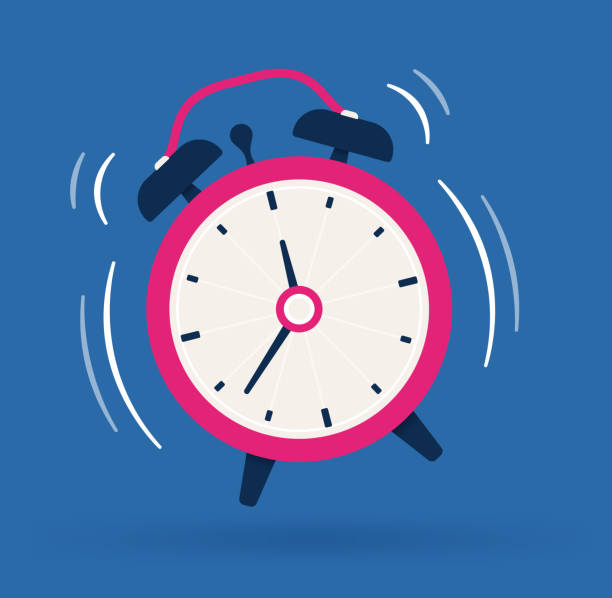 Alarm Clock Act fast alarm clock. alarm clock illustrations stock illustrations