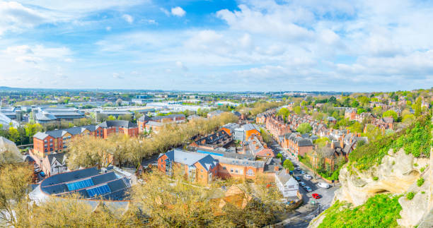 Aerial view of Nottingham, England