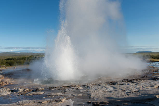 istock Strokkur geysir eruption, Golden Circle, Iceland 1061459832