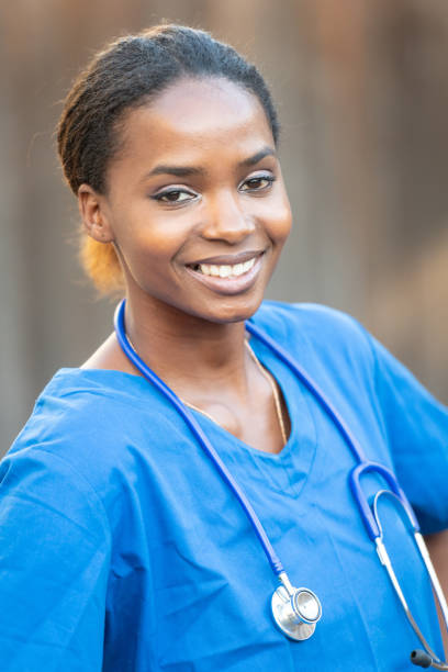 istock Young black female health care worker 1061461324
