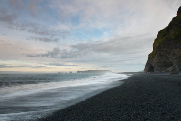 istock Reynisfjara or better known as Black Sand beach view during sunrise 1061465704
