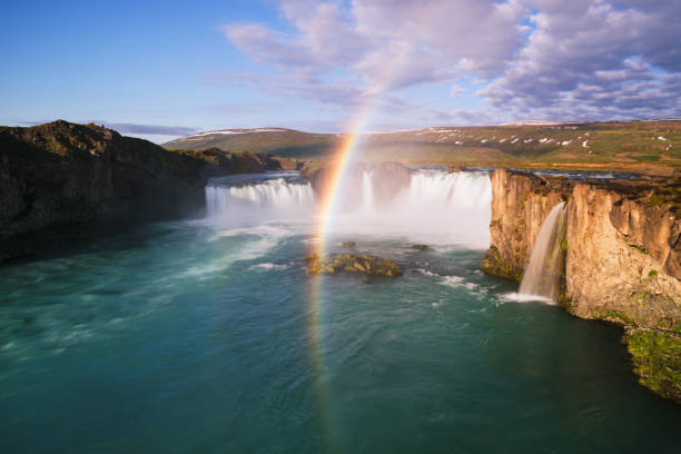 istock Waterfall Godafoss and rainbow, Iceland 1061469504