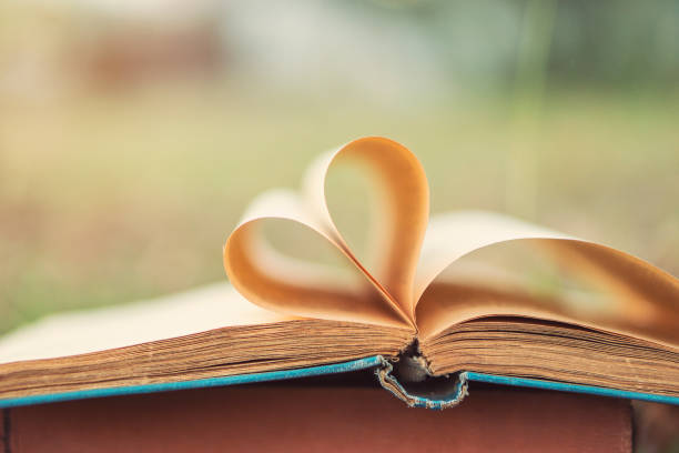 istock Old books heart figure in nature 1061469630