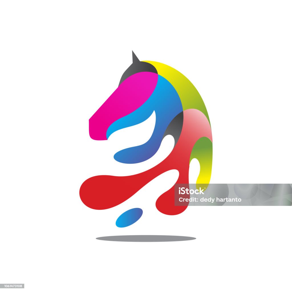 modern colorful horse head vector illustration. vector eps 10 Horse stock vector