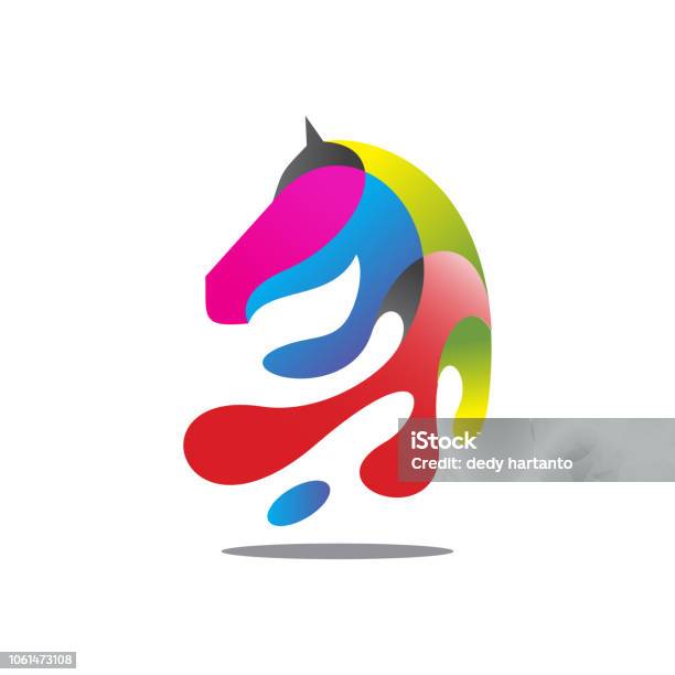 Modern Colorful Horse Head Vector Illustration Vector Eps 10 Stock Illustration - Download Image Now