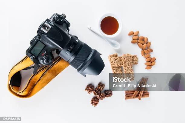 Healthy Food Nikon Stock Photo - Download Image Now - Almond, Breakfast Cereal, Camera - Photographic Equipment