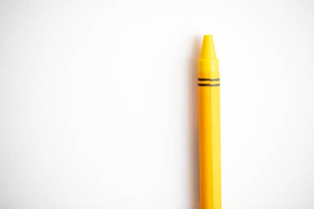 Yellow Crayon stock photo