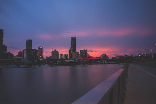 istock View of evening city from bridge 1061497664