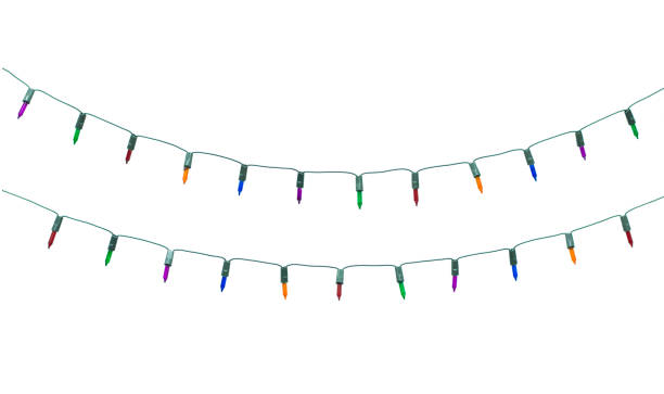 istock Collection string of christmas lights isolated on white background With clipping path 1061499340
