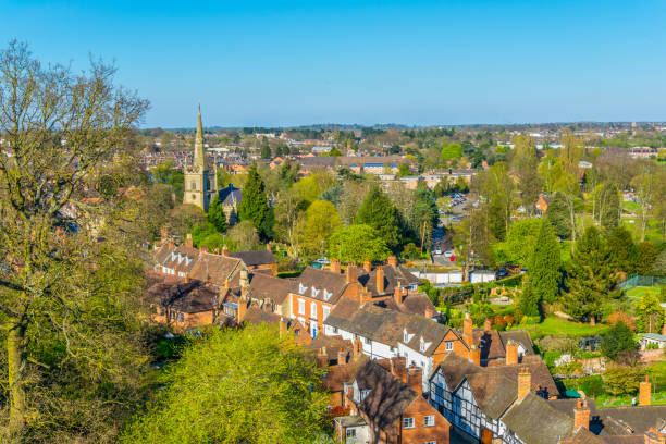 istock Aerial view of Warwick, England 1061499782