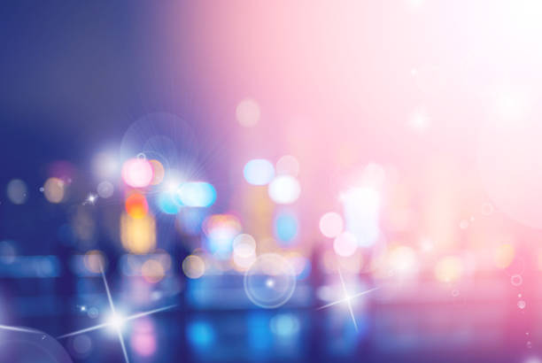 istock Blurred image of City night with circle light background 1061501644
