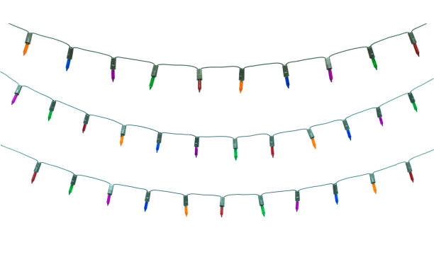 istock Collection string of christmas lights isolated on white background With clipping path 1061502630