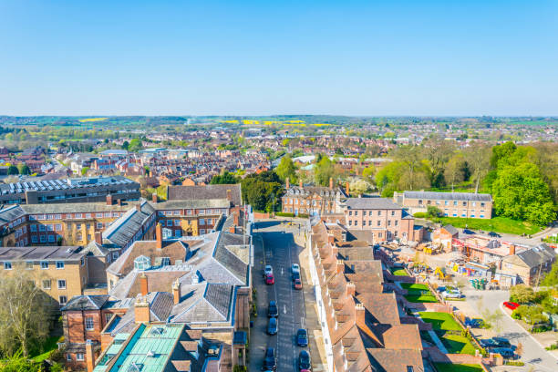 istock Aerial view of Warwick, England 1061502792