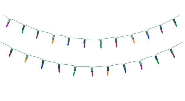 istock Collection string of christmas lights isolated on white background With clipping path 1061502896