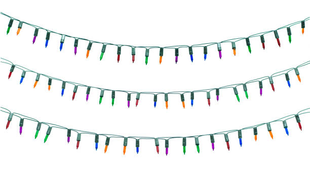 istock Collection string of christmas lights isolated on white background With clipping path 1061505968