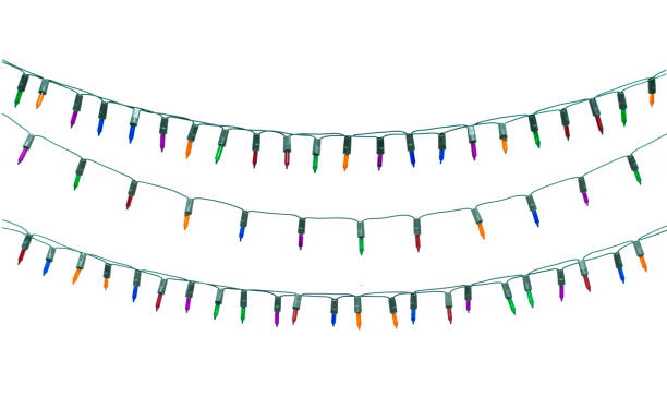 istock Collection string of christmas lights isolated on white background With clipping path 1061506042