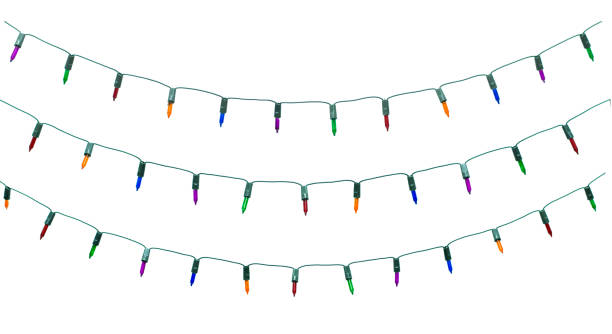istock Collection string of christmas lights isolated on white background With clipping path 1061506054
