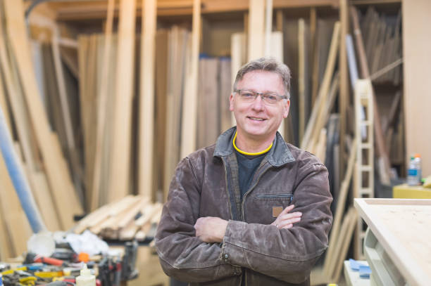 istock Portrait of a master woodworker 1061509346