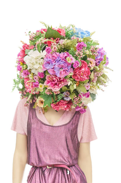 istock Mannequin with a bouquet of flowers 1061515568
