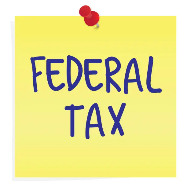 Vector illustration of Federal Tax