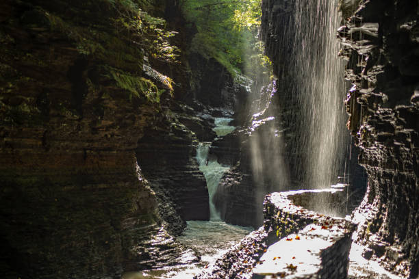 istock Multiple waterfalls on the gorge in state park 1061515882