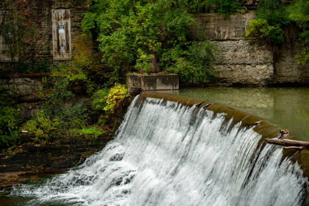 istock Isolated waterfall on creek in state park. 1061521894