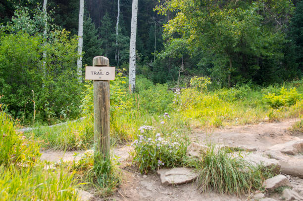 Trail Sign Pointing the Way to Donut Falls