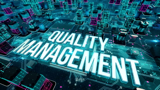 Quality Management with digital technology concept
