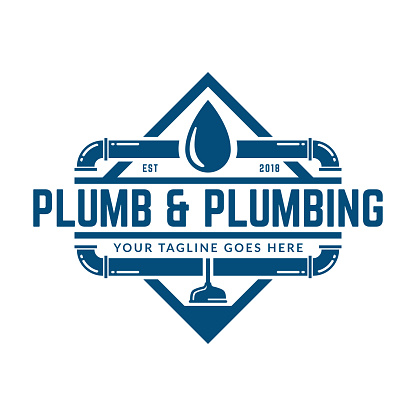 Plumbing Design Or Icon Template Easy To Customize Stock Illustration ...