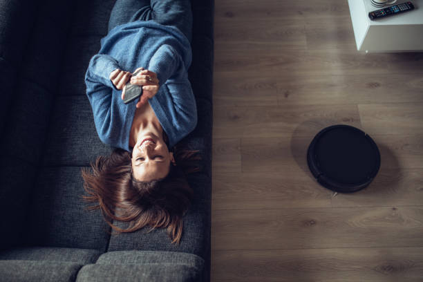 istock Lady relaxing at home 1061543568