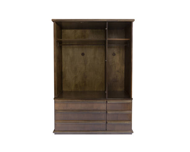 istock Wooden wardrobe isolated on white background 1061548446