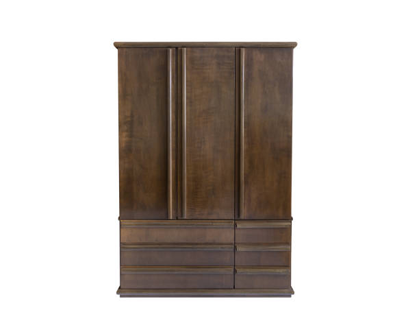 istock Wooden wardrobe isolated on white background 1061548732