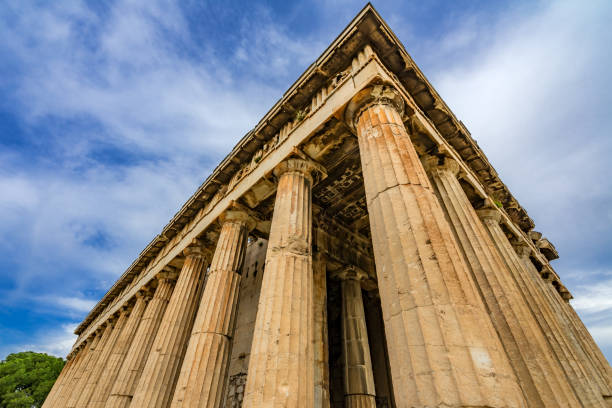 istock Ancient Temple of Hephaestus Columns Agora Athens Greece 1061558910
