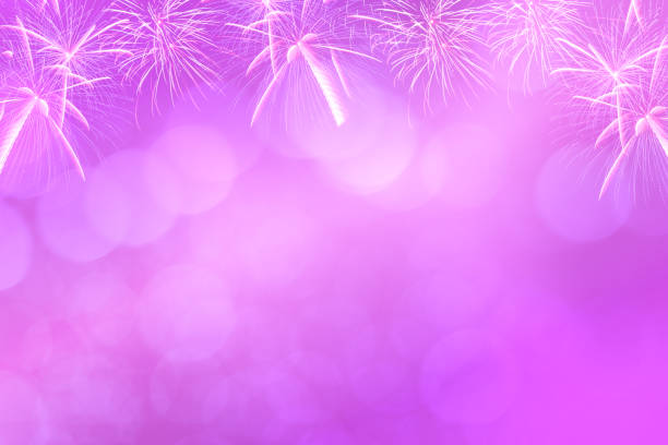 istock Colorful firework and blurred bokeh light with copy space in Christmas and New Year. Abstract background holiday concept. 1061571206