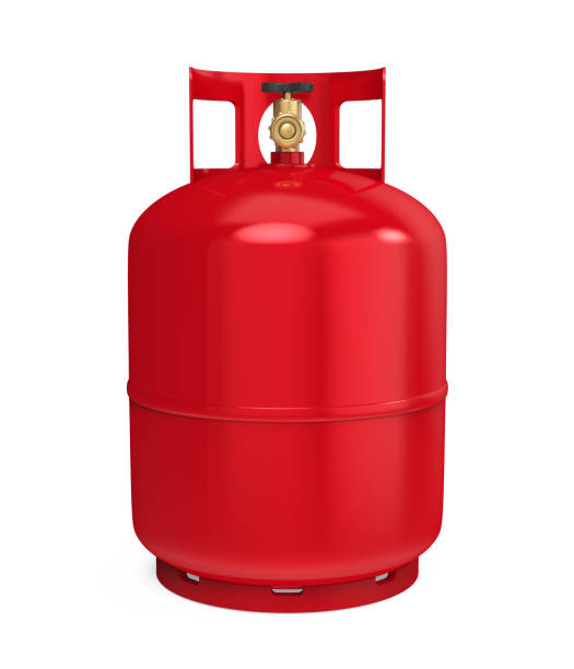 istock Red Gas Cylinder Isolated 1061572518