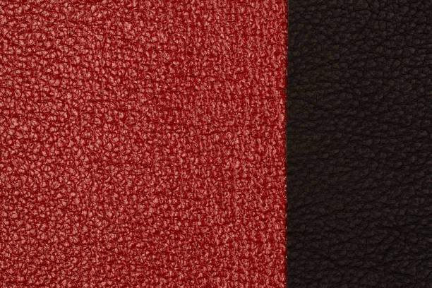 istock Black and red natural leather texture closeup. Top view 1061580118