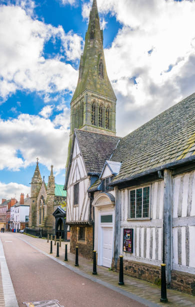 istock guild hall and cathedral in leicester, England 1061589208