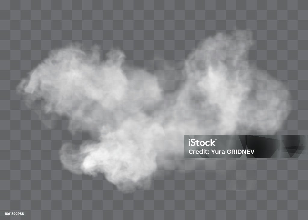 透明な特殊効果は、霧や煙で際立っています。白雲ベクトル、霧やスモッグ。 - 煙のロイヤリティフリーベクトルアート