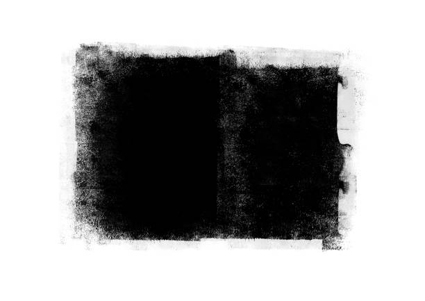 istock Black color graphic patches graphic brush strokes design effect element for background 1061600358