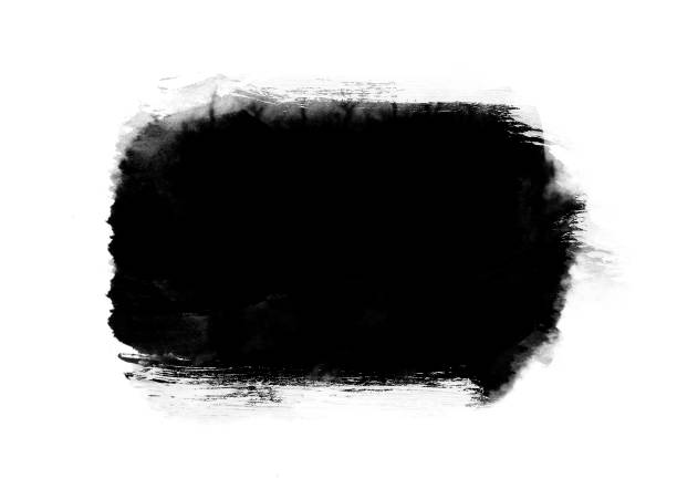 istock Black color graphic patches graphic brush strokes design effect element for background 1061600396