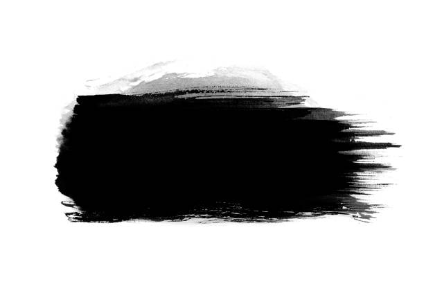 istock Black color graphic patches graphic brush strokes design effect element for background 1061600442