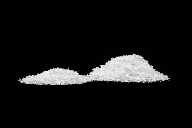 istock Snow on a black background, close-up. 1061608458
