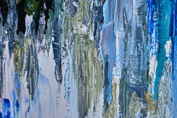 istock Abstract oil paint texture on canvas, background. 1061611158