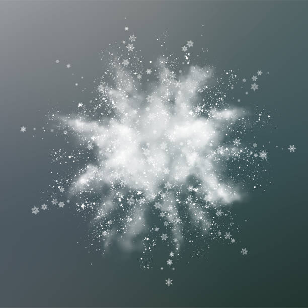 abstrakte schnee explosion - blizzard ice damaged snow stock-grafiken, -clipart, -cartoons und -symbole