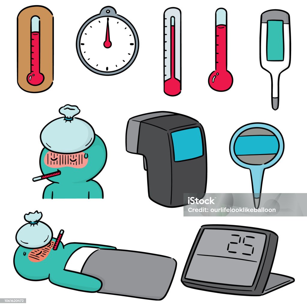thermometer vector set of thermometer Adult stock vector