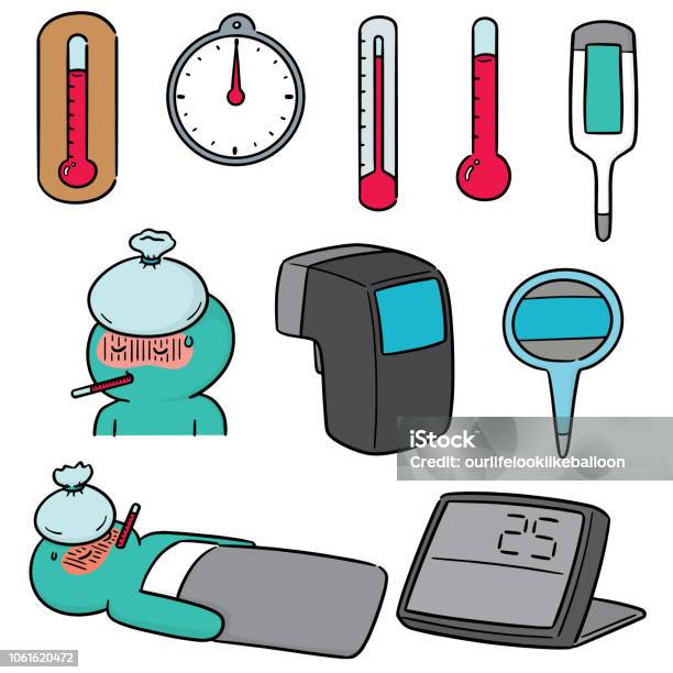 Thermometer Stock Illustration - Download Image Now - Adult, Cartoon, Celsius