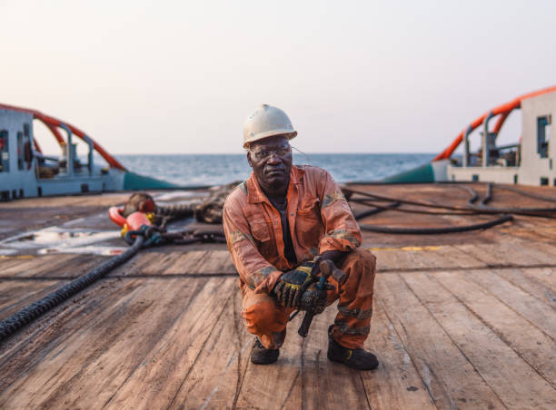 istock Seaman AB or Bosun on deck of offshore vessel or ship 1061622152