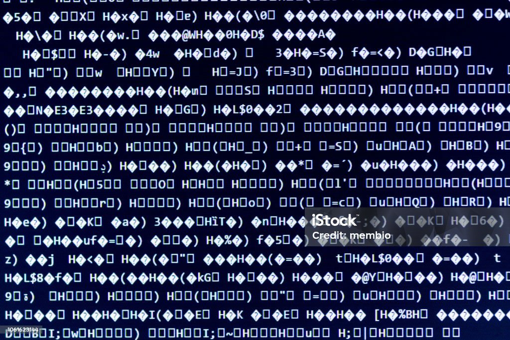 Distorted Random Code Random Computer Code Stock Photo - Download Image Now - Abstract ...