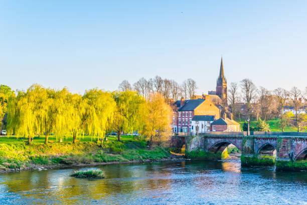 istock Old Dee bridge in Chester, England 1061624446